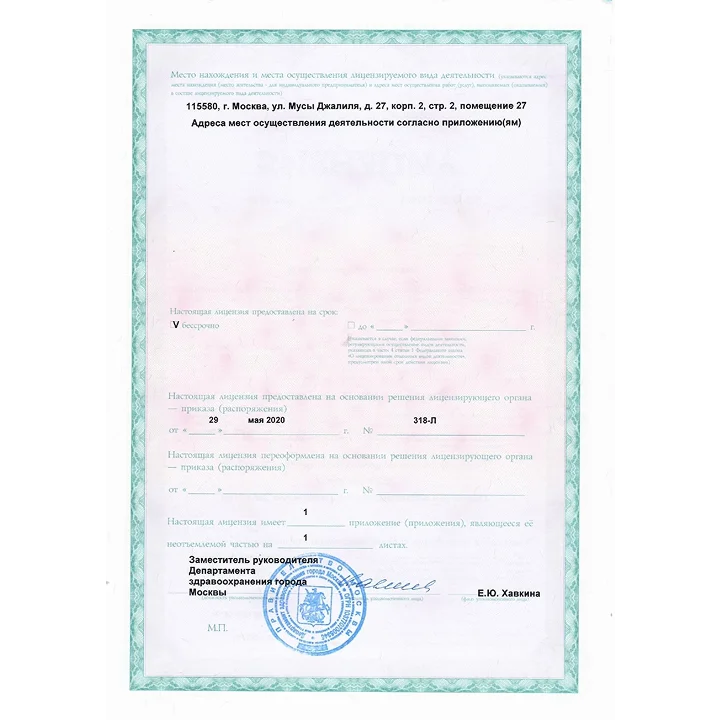 Лицензия, лист 2